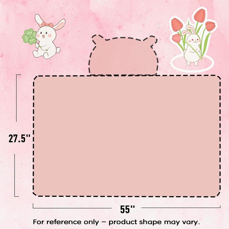 IFaryMes Toddler Bath Towel Baby Towels with Hood 27.5"X55" Ultra Absorbent Soft Bathrobe Blanket Kids Shower Towel for Girls and Boys(Rainbow Pink) - Image 3